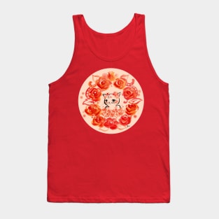 Rose cat princess Tank Top